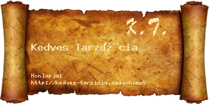 Kedves Tarzícia névjegykártya